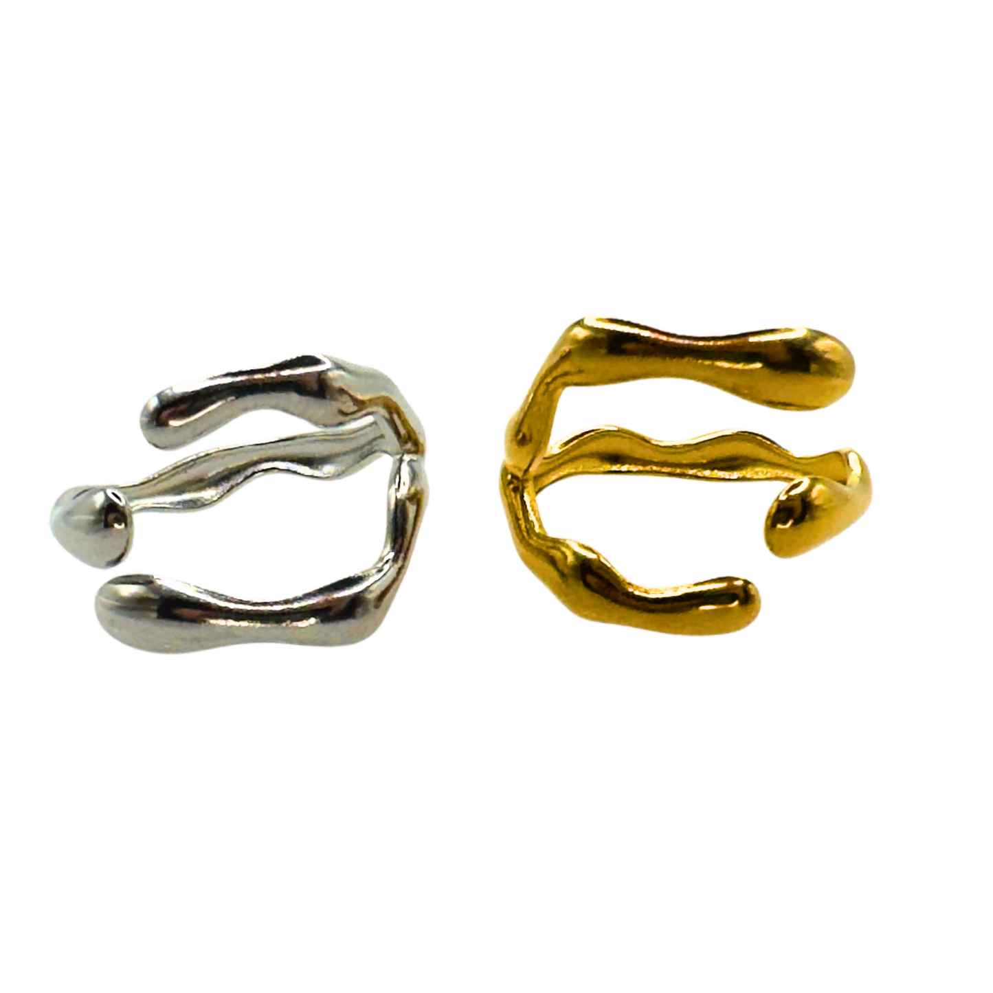 Pierścionek Melting Metal