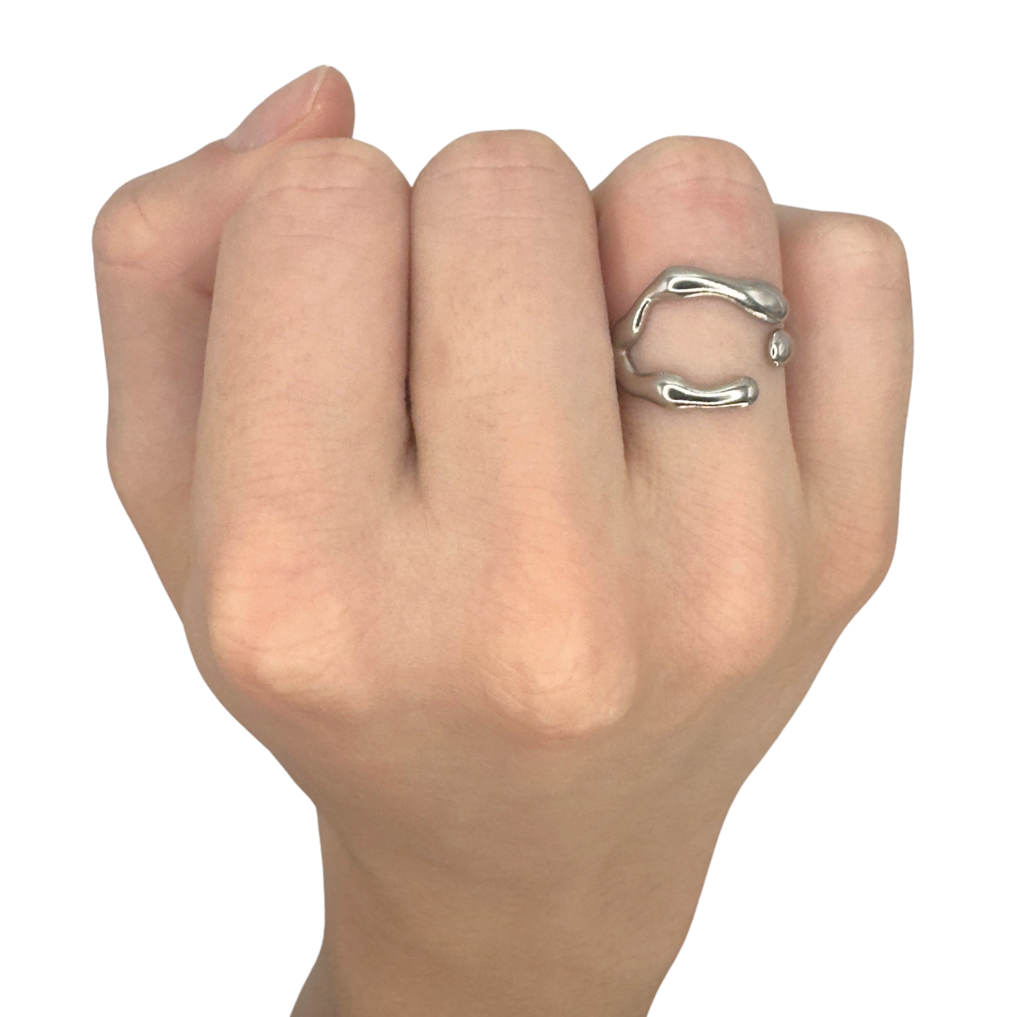 Pierścionek Melting Metal