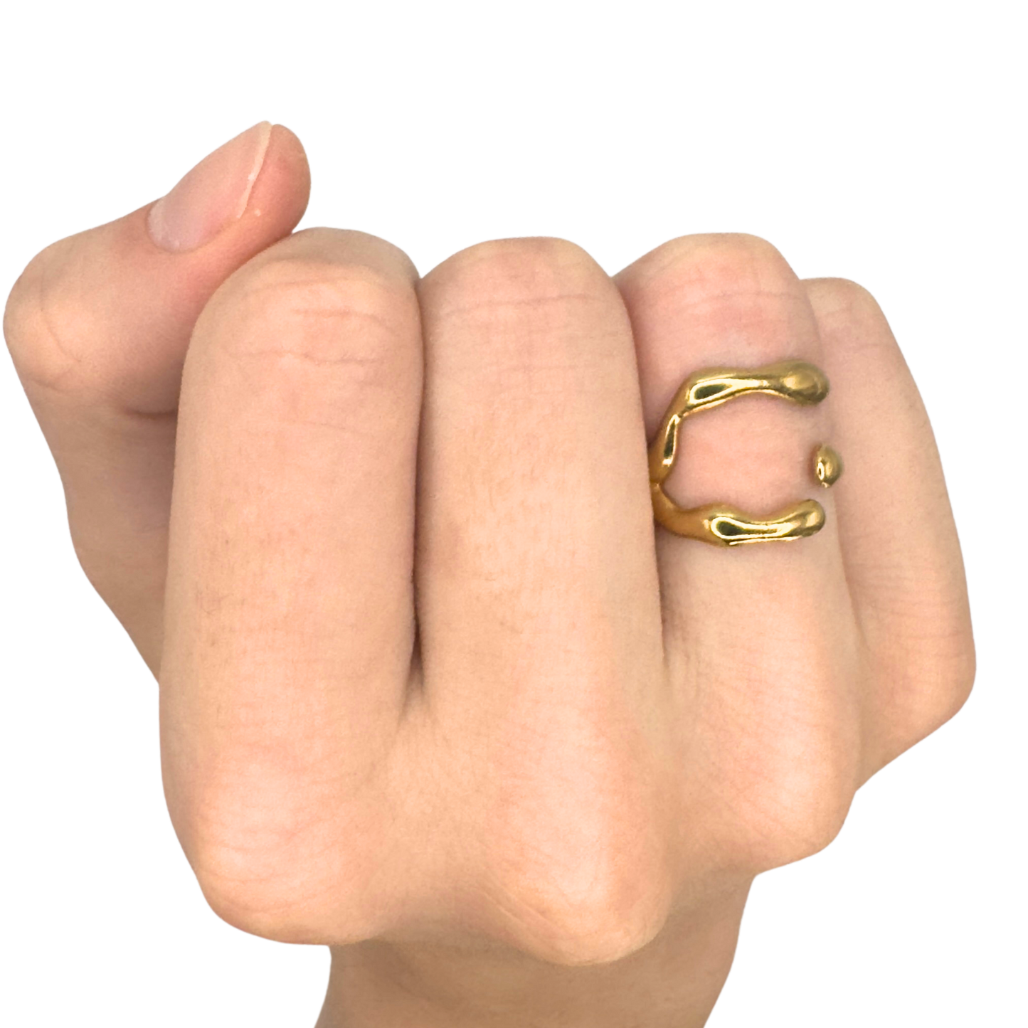 Pierścionek Melting Metal